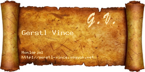 Gerstl Vince névjegykártya